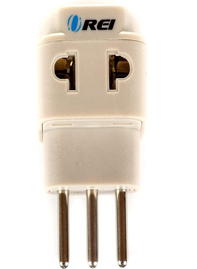 Orei India to Italy, Libya, Chile & More (Type L) Travel Adapter Plug - 2 in 1 - CE Certified - RoHS Compliant -2-Pack (DB-12A-2PK) - Image 3